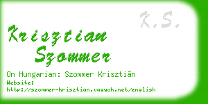 krisztian szommer business card